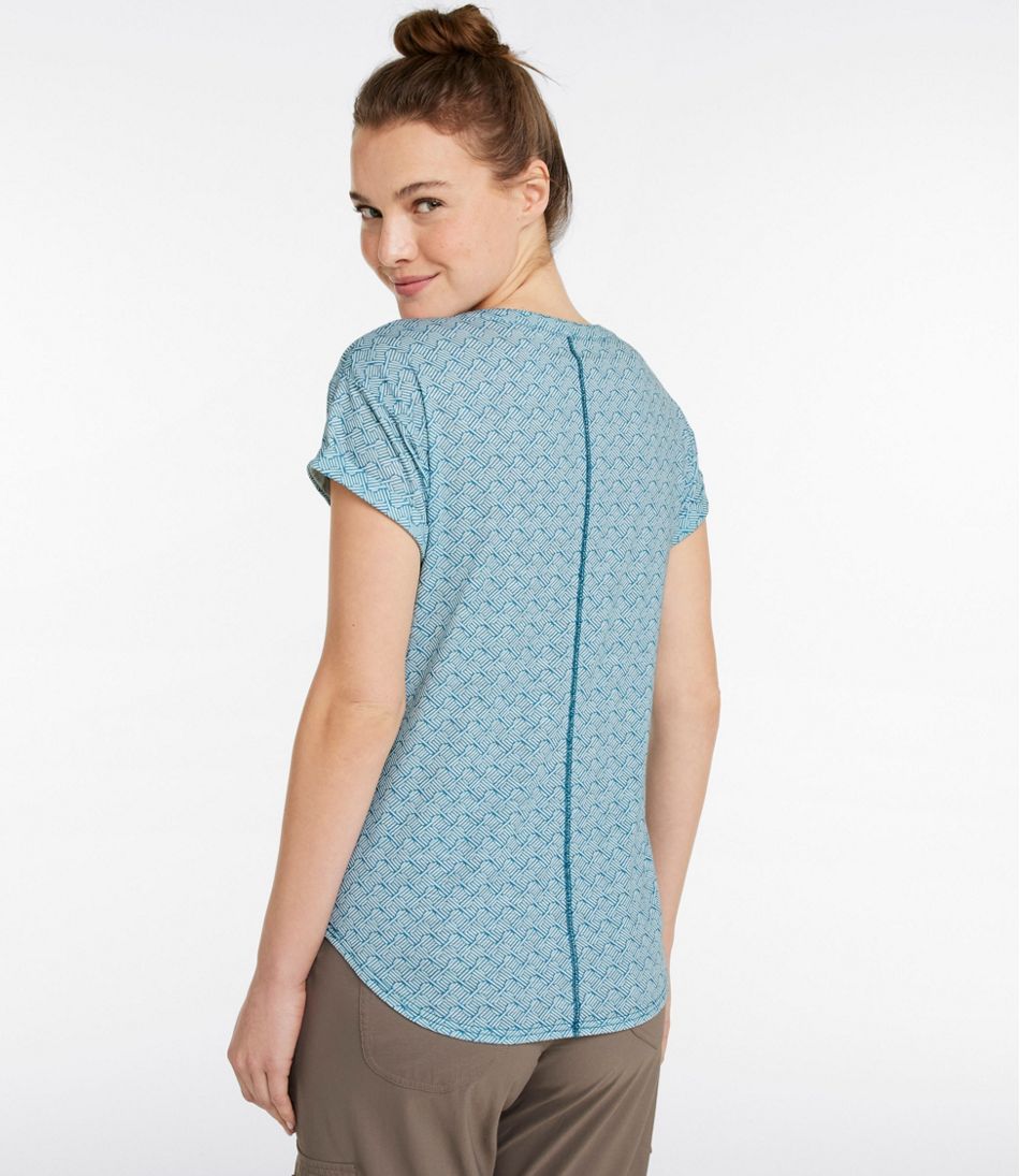Women's Streamside Tee, Short-Sleeve Splitneck Print | L.L.Bean Great Value