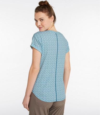 Women's Streamside Tee, Short-Sleeve Splitneck Print | L.L.Bean Great Value