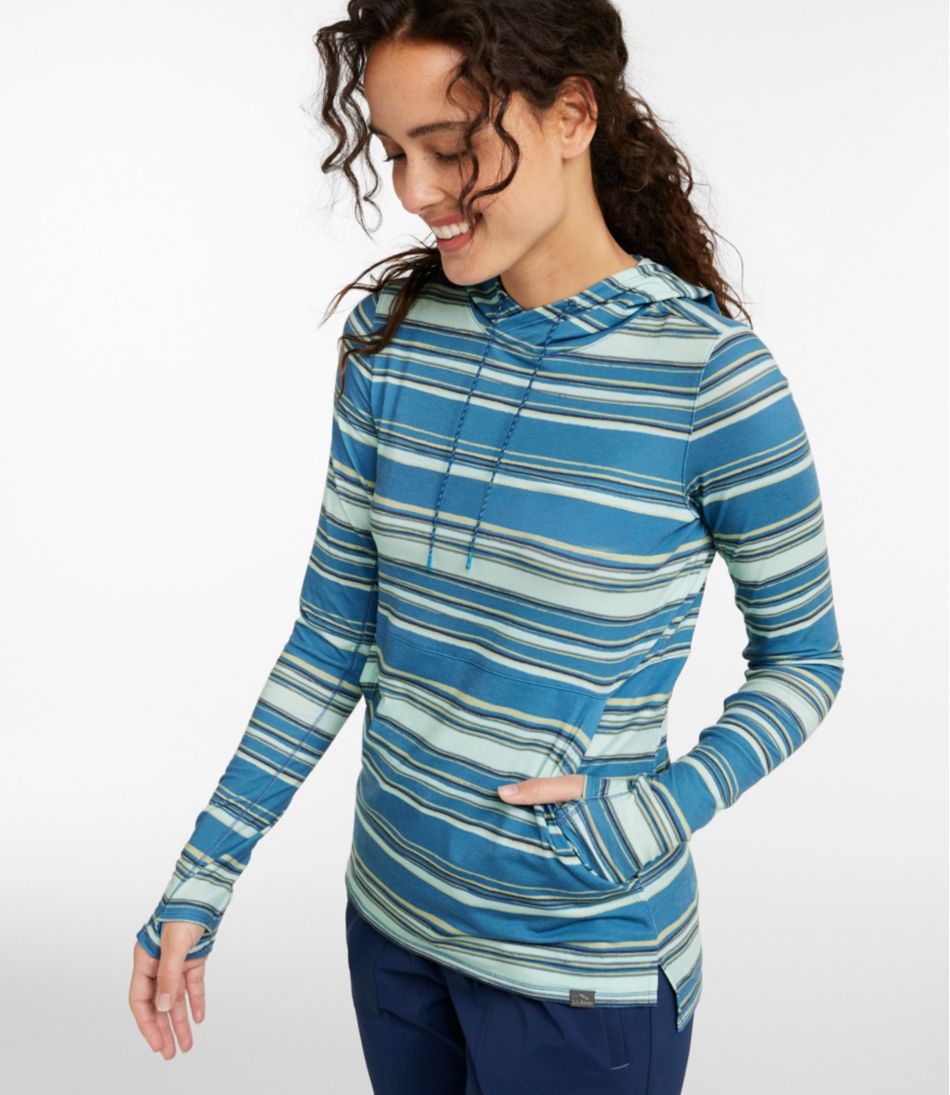 Women's Everyday SunSmart® Hooded Pullover, Long-Sleeve Stripe | L.L.Bean Latest