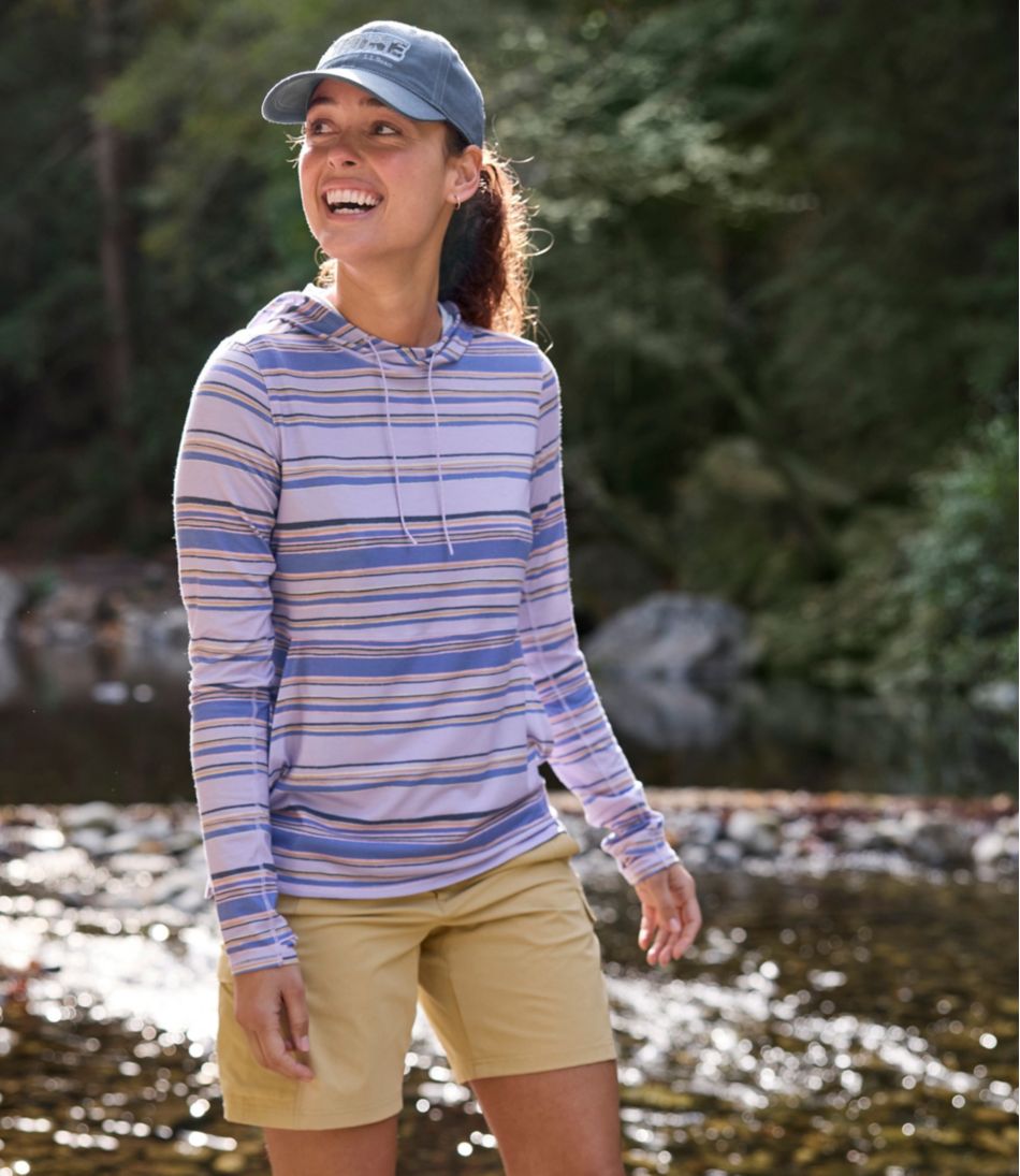 Women's Everyday SunSmart® Hooded Pullover, Long-Sleeve Stripe | L.L.Bean Latest