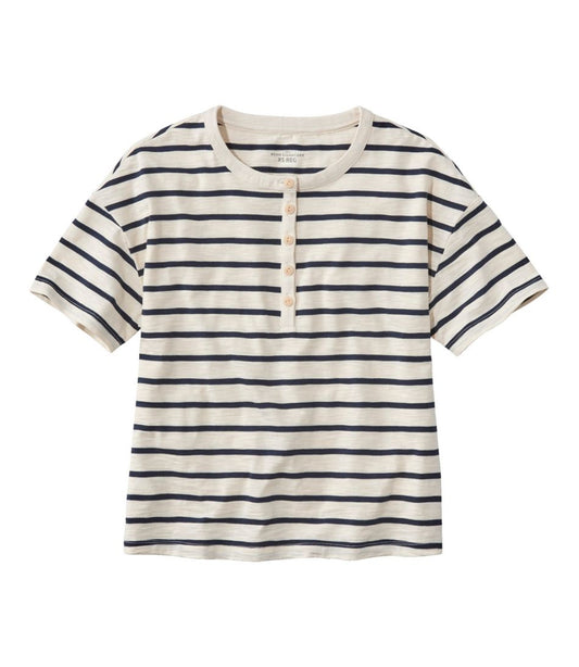 Women's Signature Slub Tee, Short-Sleeve Henley Novelty | L.L.Bean Popular