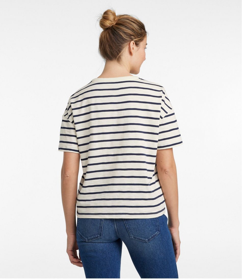 Women's Signature Slub Tee, Short-Sleeve Henley Novelty | L.L.Bean Popular