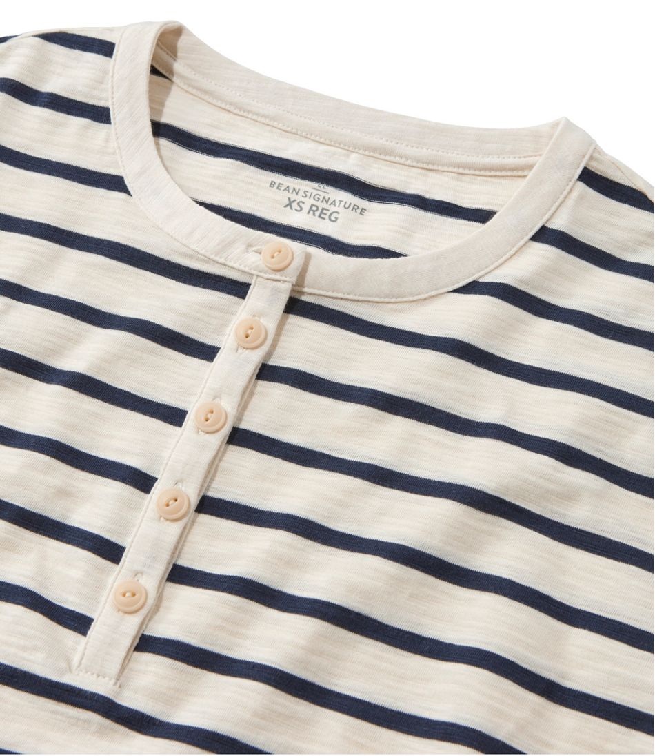 Women's Signature Slub Tee, Short-Sleeve Henley Novelty | L.L.Bean Popular