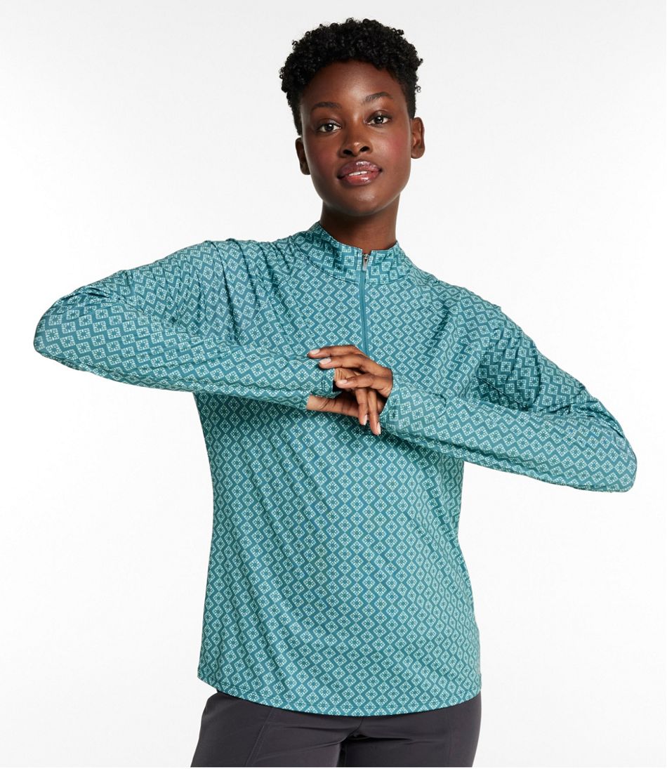 Women's Access Trail Pullover, Long-Sleeve Quarter-Zip Print | L.L.Bean Trending