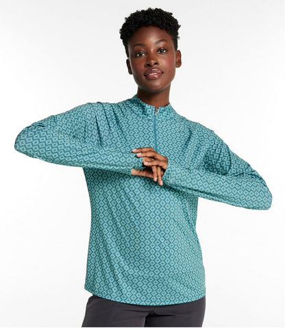 Women's Access Trail Pullover, Long-Sleeve Quarter-Zip Print | L.L.Bean Trending