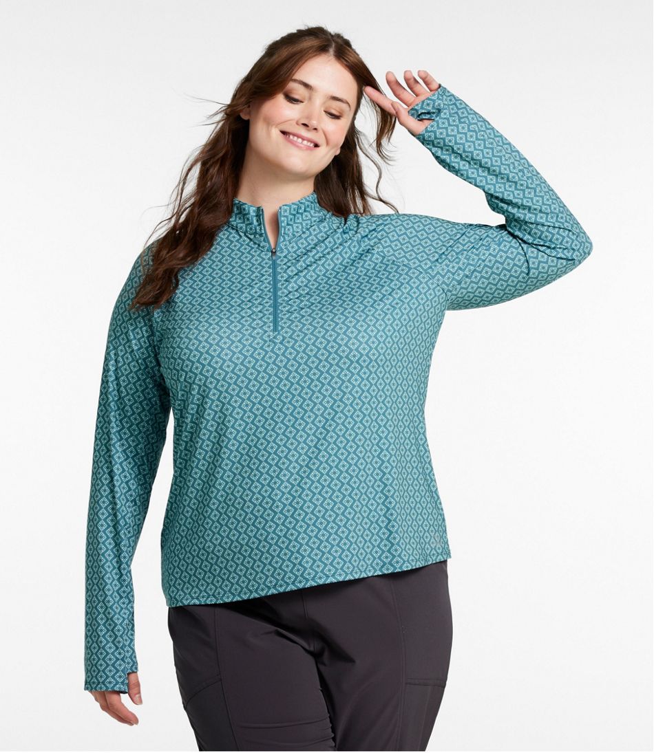 Women's Access Trail Pullover, Long-Sleeve Quarter-Zip Print | L.L.Bean Trending