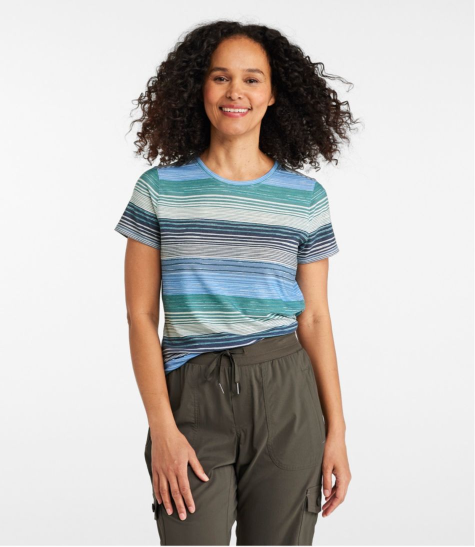 Women's Everyday SunSmart® Tee, Short-Sleeve Stripe | L.L.Bean Best Seller