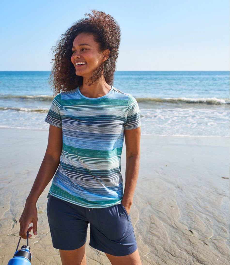 Women's Everyday SunSmart® Tee, Short-Sleeve Stripe | L.L.Bean Best Seller