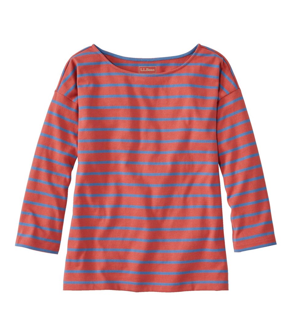 Women's Heritage Mariner Top, Boatneck Three-Quarter-Sleeve Stripe | L.L.Bean Recommended