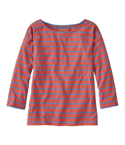 Women's Heritage Mariner Top, Boatneck Three-Quarter-Sleeve Stripe | L.L.Bean Recommended