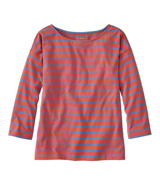 Women's Heritage Mariner Top, Boatneck Three-Quarter-Sleeve Stripe | L.L.Bean Recommended