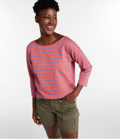 Women's Heritage Mariner Top, Boatneck Three-Quarter-Sleeve Stripe | L.L.Bean Recommended