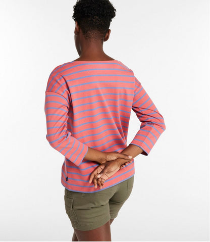 Women's Heritage Mariner Top, Boatneck Three-Quarter-Sleeve Stripe | L.L.Bean Recommended