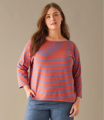 Women's Heritage Mariner Top, Boatneck Three-Quarter-Sleeve Stripe | L.L.Bean Recommended