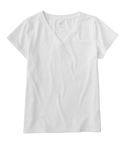 Women's Soft Stretch Supima-Blend Tee, Short-Sleeve V-Neck | L.L.Bean Signature