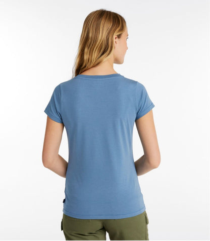 Women's Soft Stretch Supima-Blend Tee, Short-Sleeve V-Neck | L.L.Bean Signature