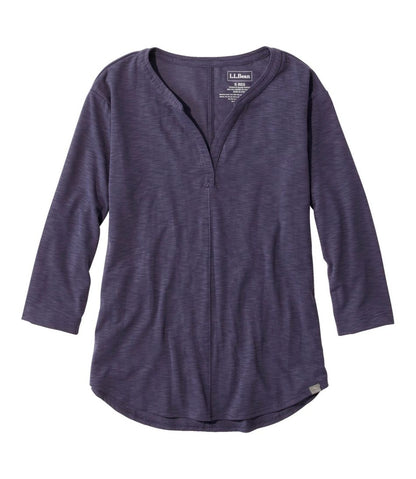 Women's Streamside Tee, Three-Quarter-Sleeve Splitneck | L.L.Bean Essential