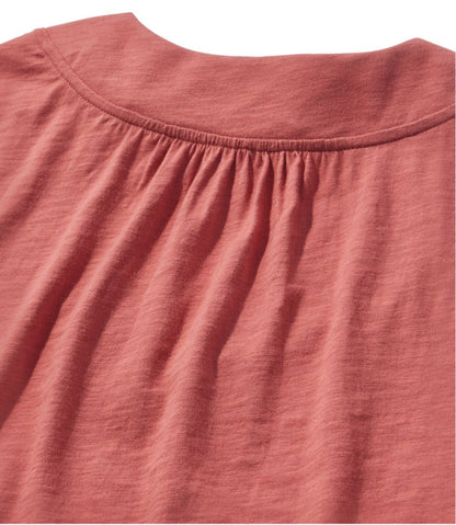 Women's Organic Cotton Tee, V-Neck Cap-Sleeve | L.L.Bean Everyday