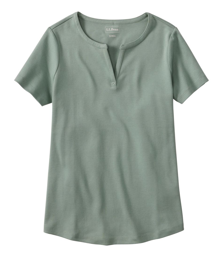 Women's L.L.Bean Tee, Short-Sleeve Notch-Neck | L.L.Bean Great Value