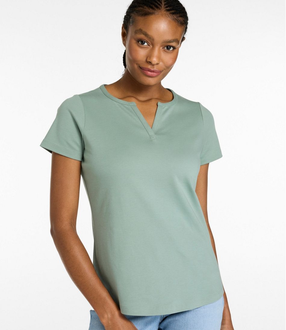 Women's L.L.Bean Tee, Short-Sleeve Notch-Neck | L.L.Bean Great Value