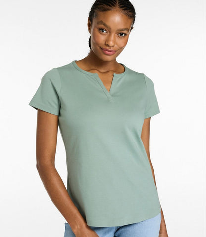 Women's L.L.Bean Tee, Short-Sleeve Notch-Neck | L.L.Bean Great Value