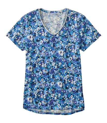 Women's Organic Cotton Tee, V-Neck Short-Sleeve Print | L.L.Bean Trending