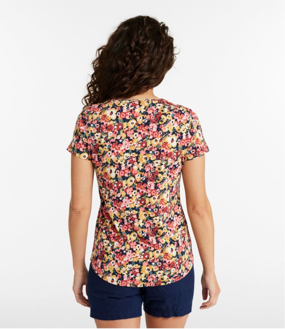 Women's Organic Cotton Tee, V-Neck Short-Sleeve Print | L.L.Bean Trending