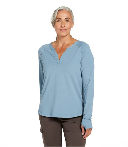 Women's Ribbed Performance Tee, Long-Sleeve Splitneck | L.L.Bean Best Seller