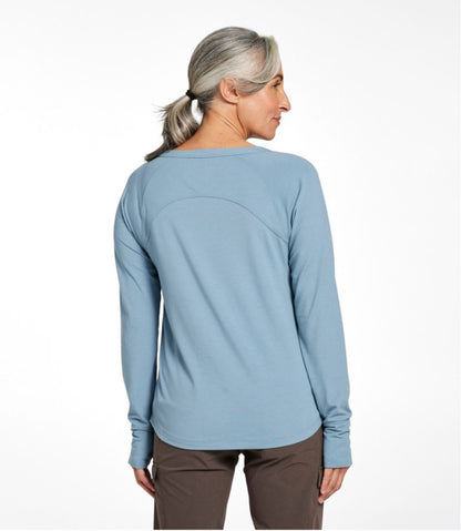 Women's Ribbed Performance Tee, Long-Sleeve Splitneck | L.L.Bean Best Seller