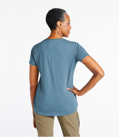 Women's Organic Cotton Tee, V-Neck Short-Sleeve | L.L.Bean Signature