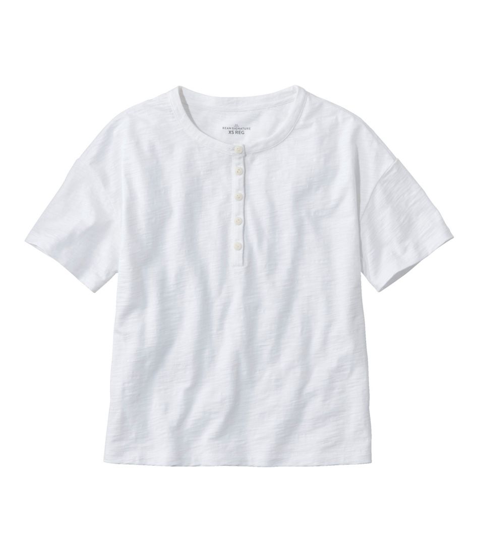 Women's Signature Slub Tee, Short-Sleeve Henley | L.L.Bean Featured