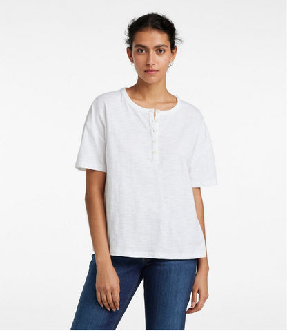 Women's Signature Slub Tee, Short-Sleeve Henley | L.L.Bean Featured