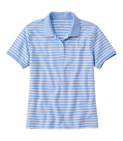 Women's Premium Double L Polo, Short-Sleeve Relaxed Fit Stripe | L.L.Bean Exclusive