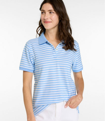 Women's Premium Double L Polo, Short-Sleeve Relaxed Fit Stripe | L.L.Bean Exclusive