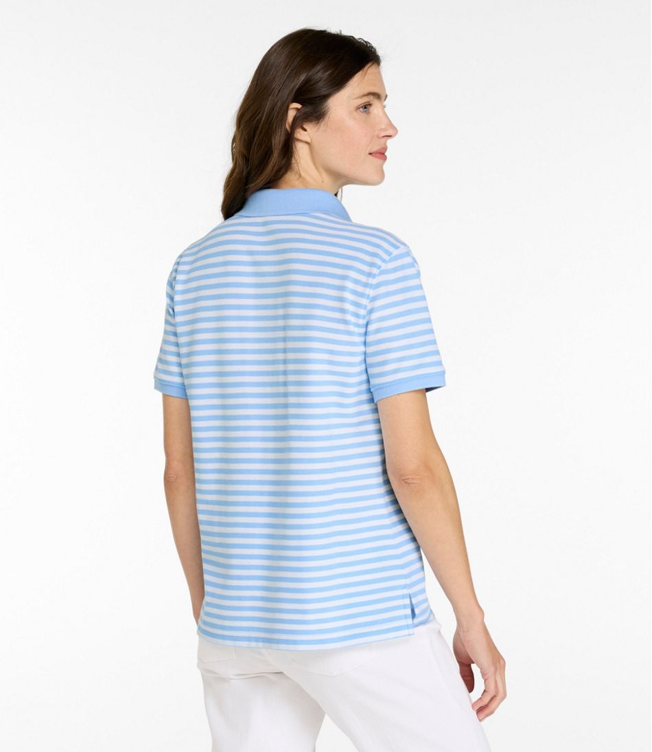 Women's Premium Double L Polo, Short-Sleeve Relaxed Fit Stripe | L.L.Bean Exclusive