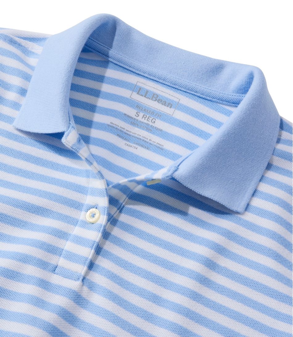 Women's Premium Double L Polo, Short-Sleeve Relaxed Fit Stripe | L.L.Bean Exclusive