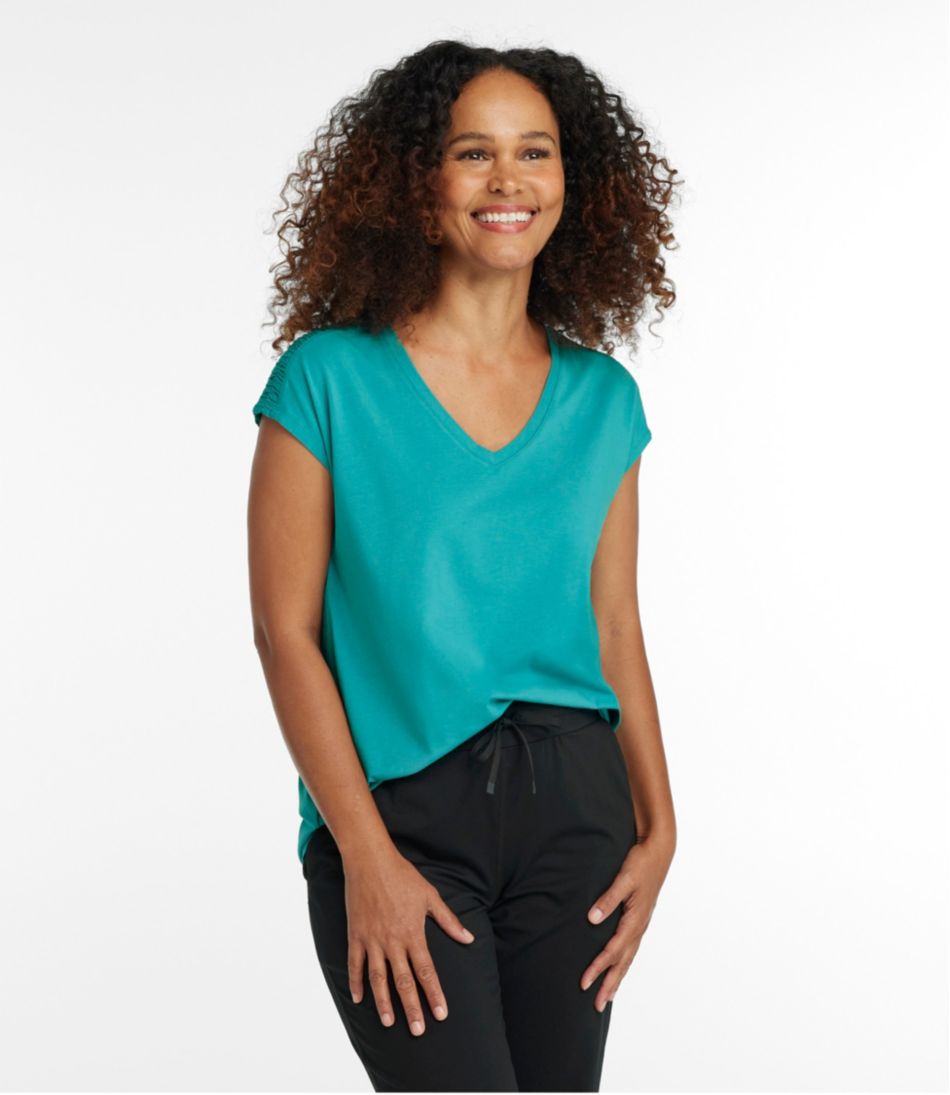Women's Beyond Soft V-Neck Tee, Short Sleeve | L.L.Bean Classic