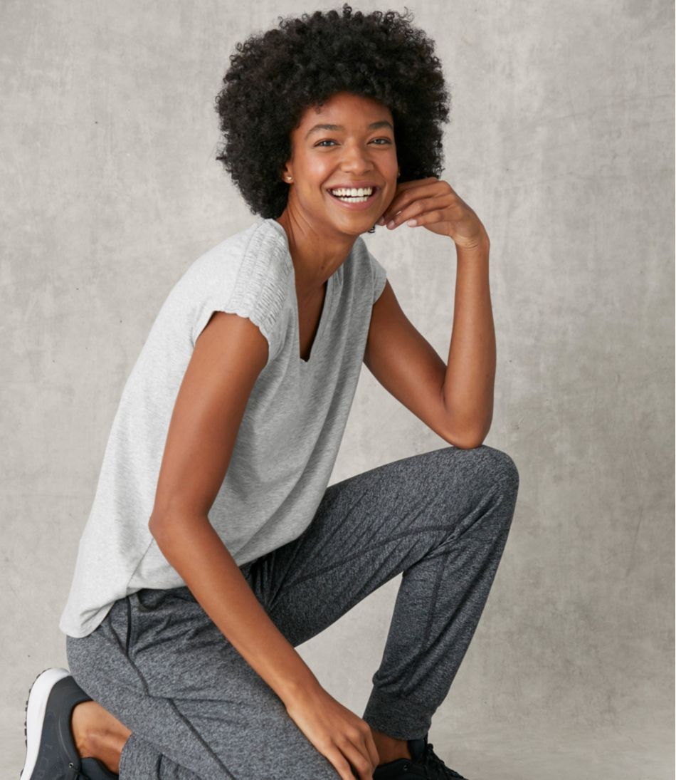 Women's Beyond Soft V-Neck Tee, Short Sleeve | L.L.Bean Classic