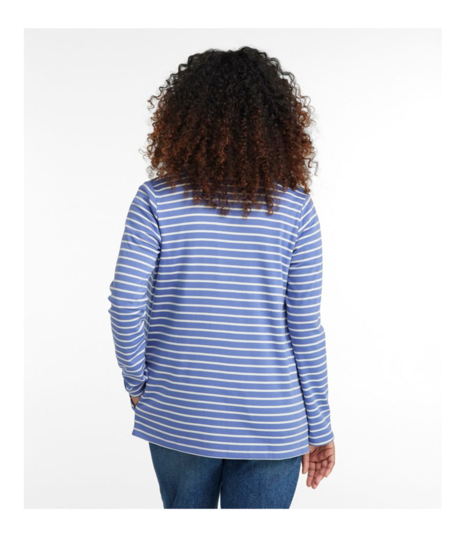 Women's Pima Cotton Open Cardigan, With Pockets Stripe | L.L.Bean Best Seller