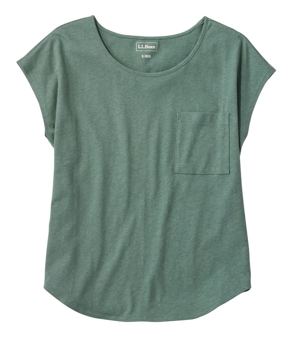 Women's Linen/Cotton Tee, Short-Sleeve Scoopneck | L.L.Bean Essential