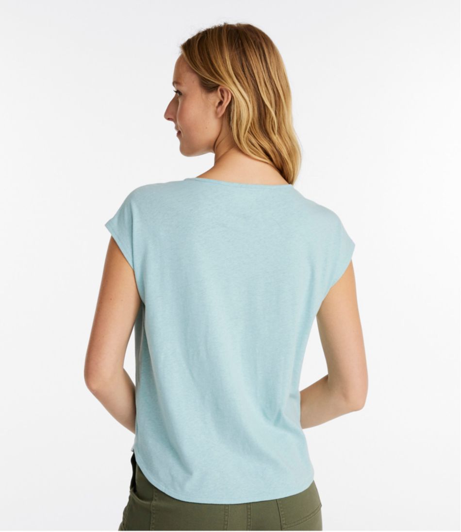 Women's Linen/Cotton Tee, Short-Sleeve Scoopneck | L.L.Bean Essential