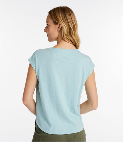 Women's Linen/Cotton Tee, Short-Sleeve Scoopneck | L.L.Bean Essential