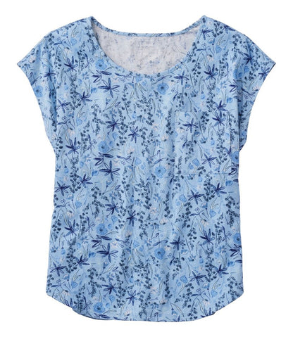 Women's Linen/Cotton Tee, Short-Sleeve Scoopneck Print | L.L.Bean Featured