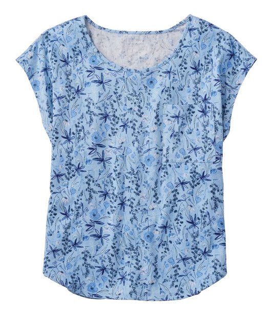 Women's Linen/Cotton Tee, Short-Sleeve Scoopneck Print | L.L.Bean Featured