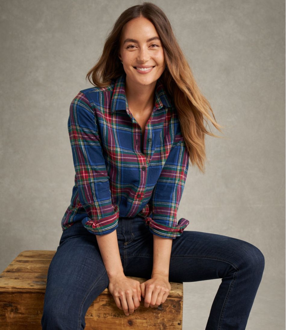 Women's Scotch Plaid Flannel Shirt, Relaxed | L.L.Bean Popular