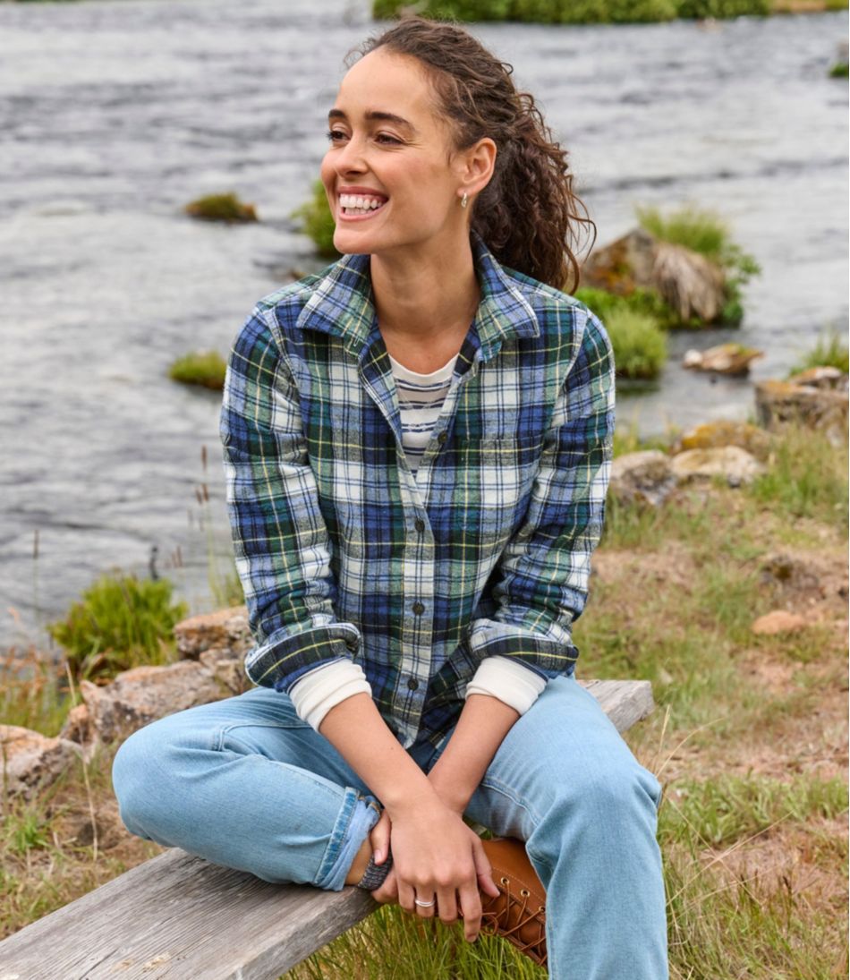 Women's Scotch Plaid Flannel Shirt, Relaxed | L.L.Bean Popular