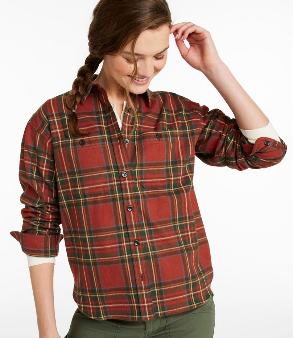 Women's Scotch Plaid Flannel Shirt, Boyfriend | L.L.Bean Classic
