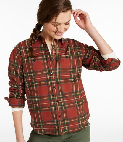 Women's Scotch Plaid Flannel Shirt, Boyfriend | L.L.Bean Classic