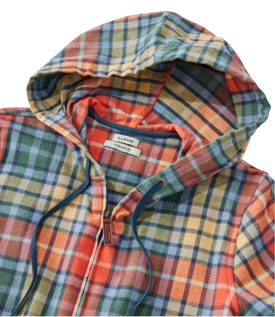 Women's Scotch Plaid Flannel Shirt, Relaxed Zip Hoodie | L.L.Bean Essential