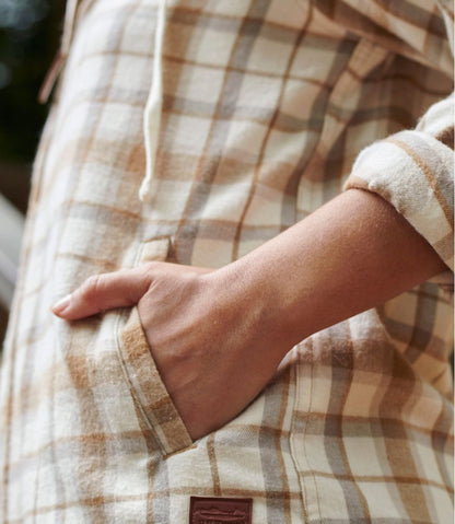 Women's Scotch Plaid Flannel Shirt, Relaxed Zip Hoodie | L.L.Bean Essential